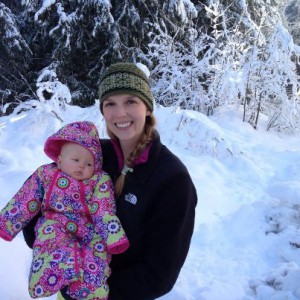 Snowshoeing with baby!